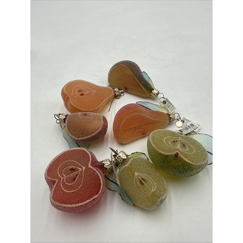 Lot 8 Collection of Dept. 56 Sugar Plum Style Fruits Ornaments Czech Republic
